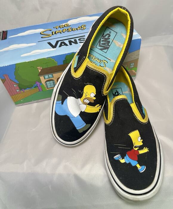 Vans Other - USED - Vans Classic Slip-On The Simpsons Homer/ Bart 3.5 Men/ 5 Women’s W/Box